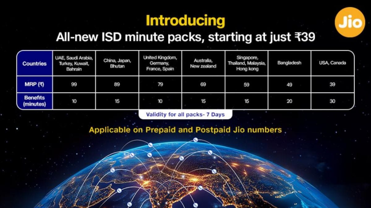 jio isd paketleri Reliance Jio yeni ISD paketleri