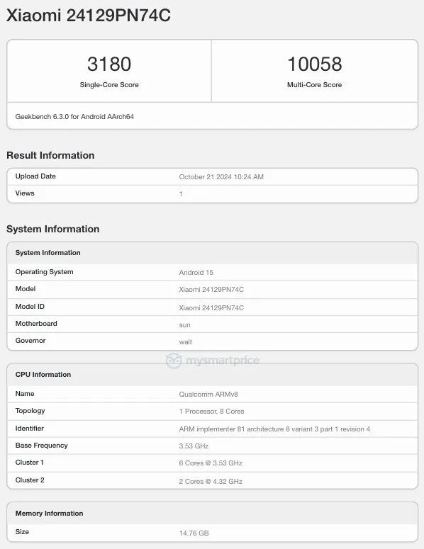 Xiaomi 15'in tüm teknik özellikleri 23 Ekim duyurusu öncesinde sızdırıldı