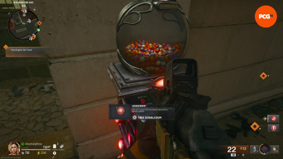 Oyuncu Wonderbar'ı alır! Black Ops 6 Zombie Ray Gun Wonder Silahını almanın en iyi yollarından biri olan Gobblegum dağıtıcısından Gobblegum.