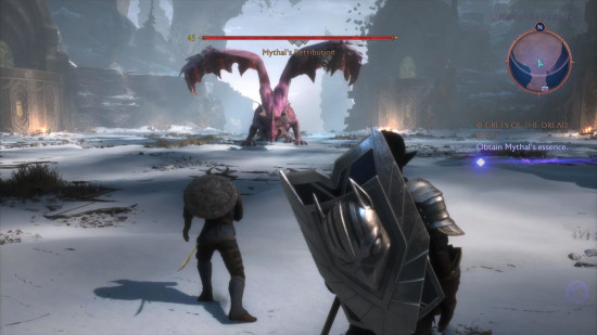 Dragon Age: The Veilguard'da Rook, devasa bir ejderha olan Mythal's Retribution ile savaşıyor.