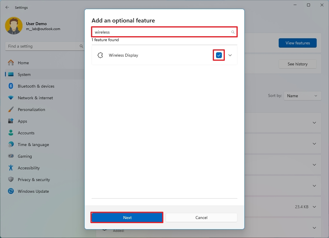 Windows 11 yükleme kablosuz ekranı