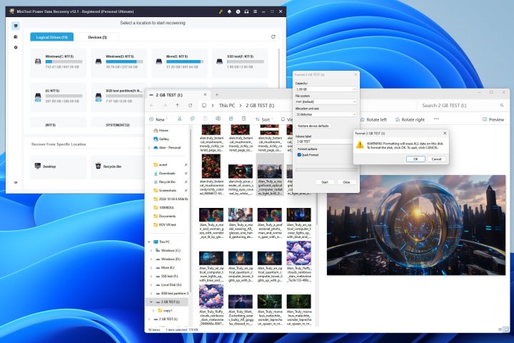 MiniTool Power Data Recovery'yi test etmek için HDD'yi hızlı biçimlendirmeyi başlatma.
