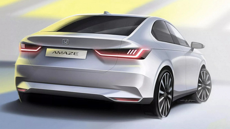 Accord tarzında agresif tasarım ve yeni bir iç mekan: Ucuz Honda Amaze sedan 4 Aralık'ta sunulacak