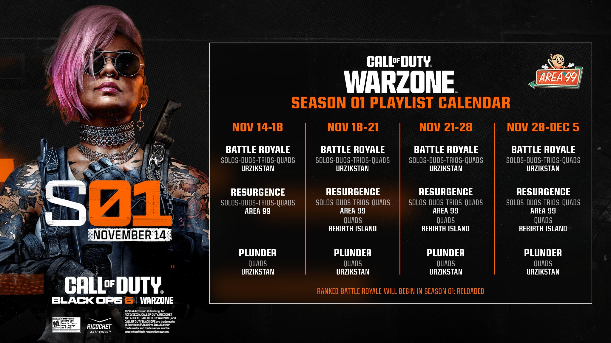 Call of Duty: Warzone'un 5 Aralık'a kadar olan güncel oynatma listesi