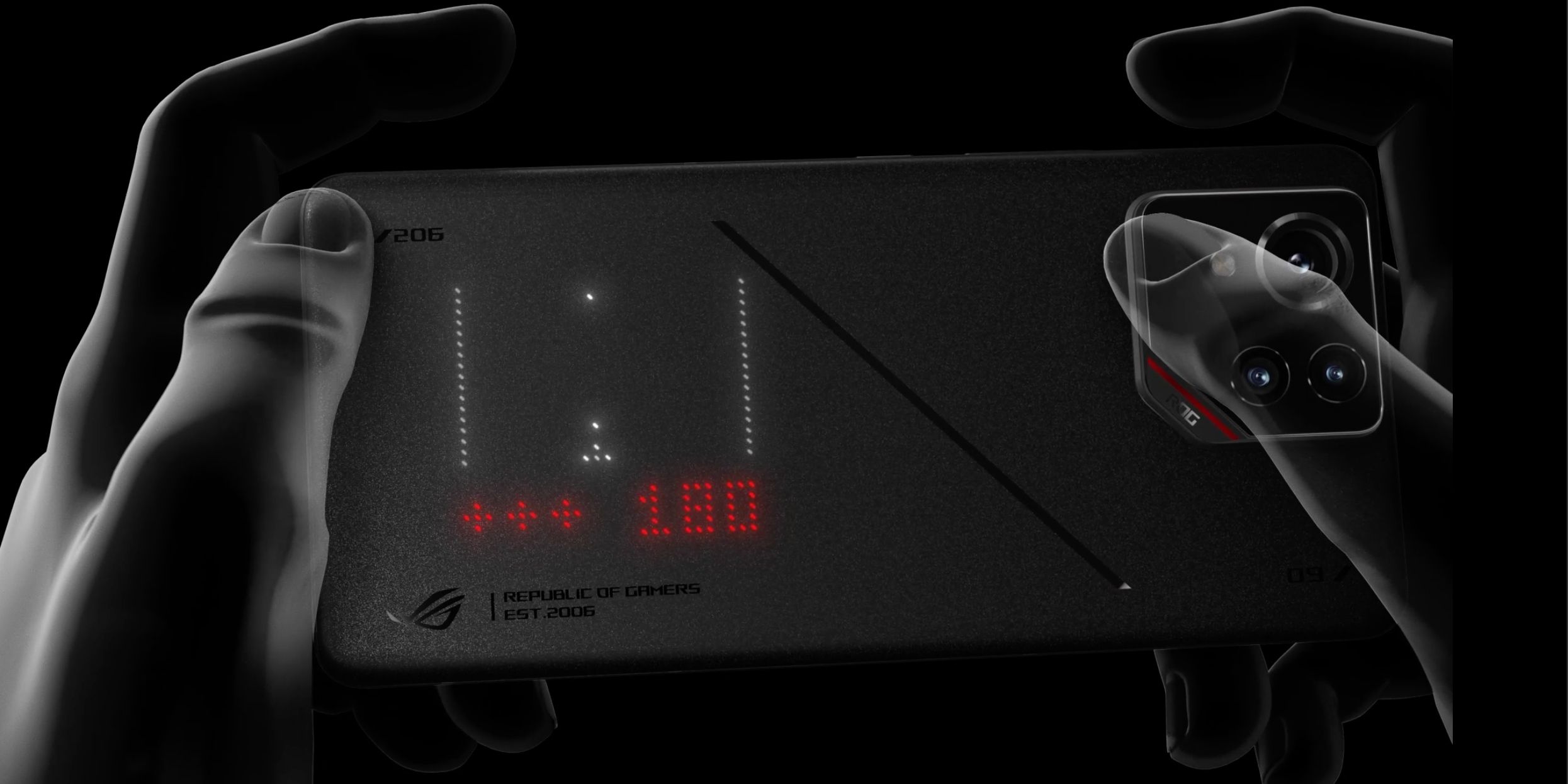 Telefonun arkasında da oyun oynayabilirsiniz. | Resim kredisi – Asus - Asus ROG Phone 9 serisi resmi oldu: Gerçekten kullanacağınız özelliklerle dolu bir oyun telefonu