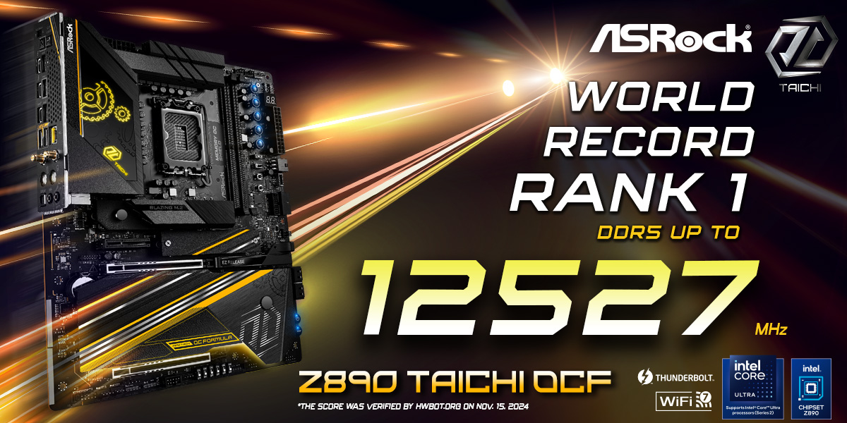 ASRock Z890 Taichi OCF 12527 MT'ler