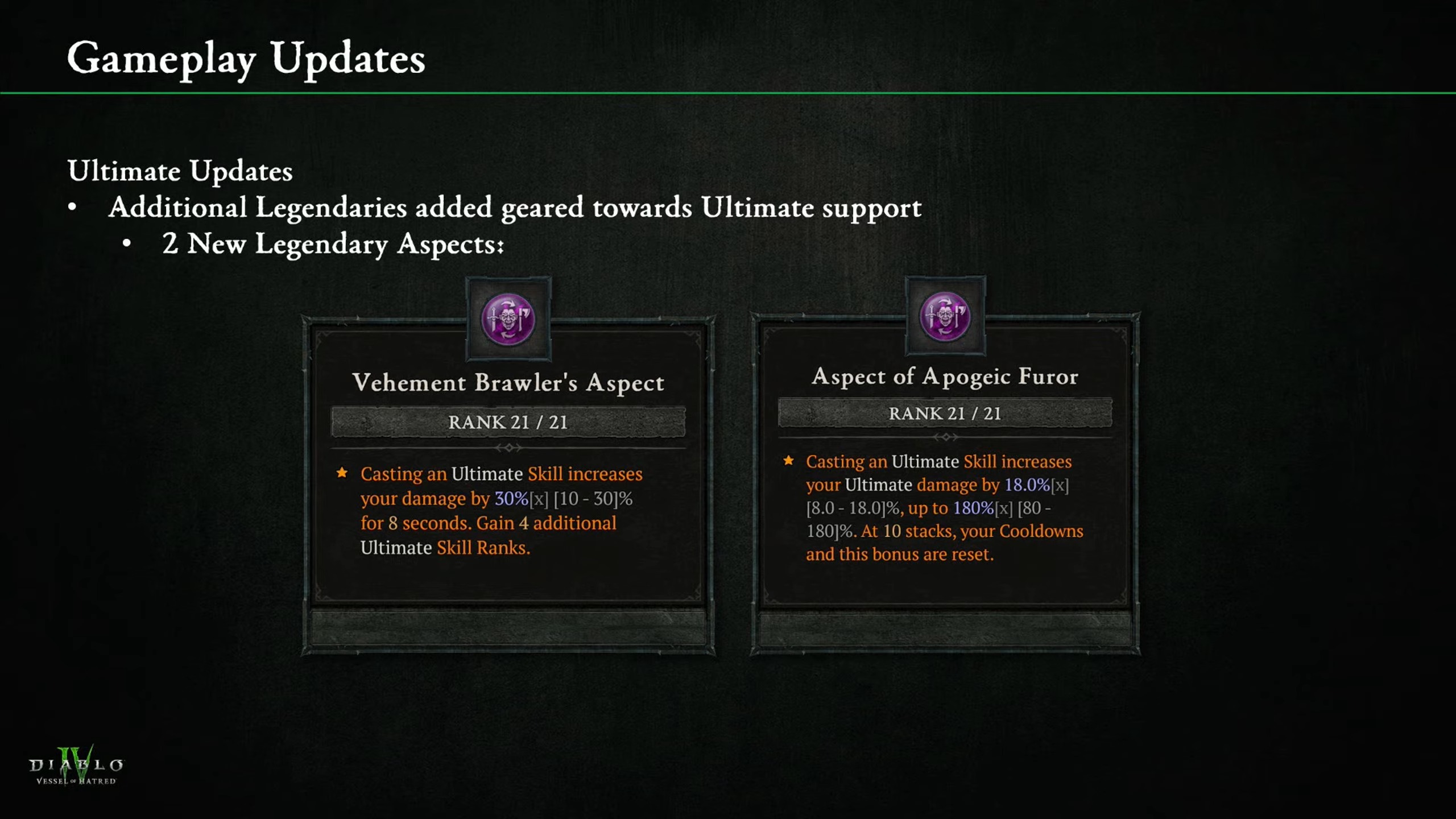 Ultimates'teki değişiklikleri gösteren Diablo 4 kamp ateşi slaytları
