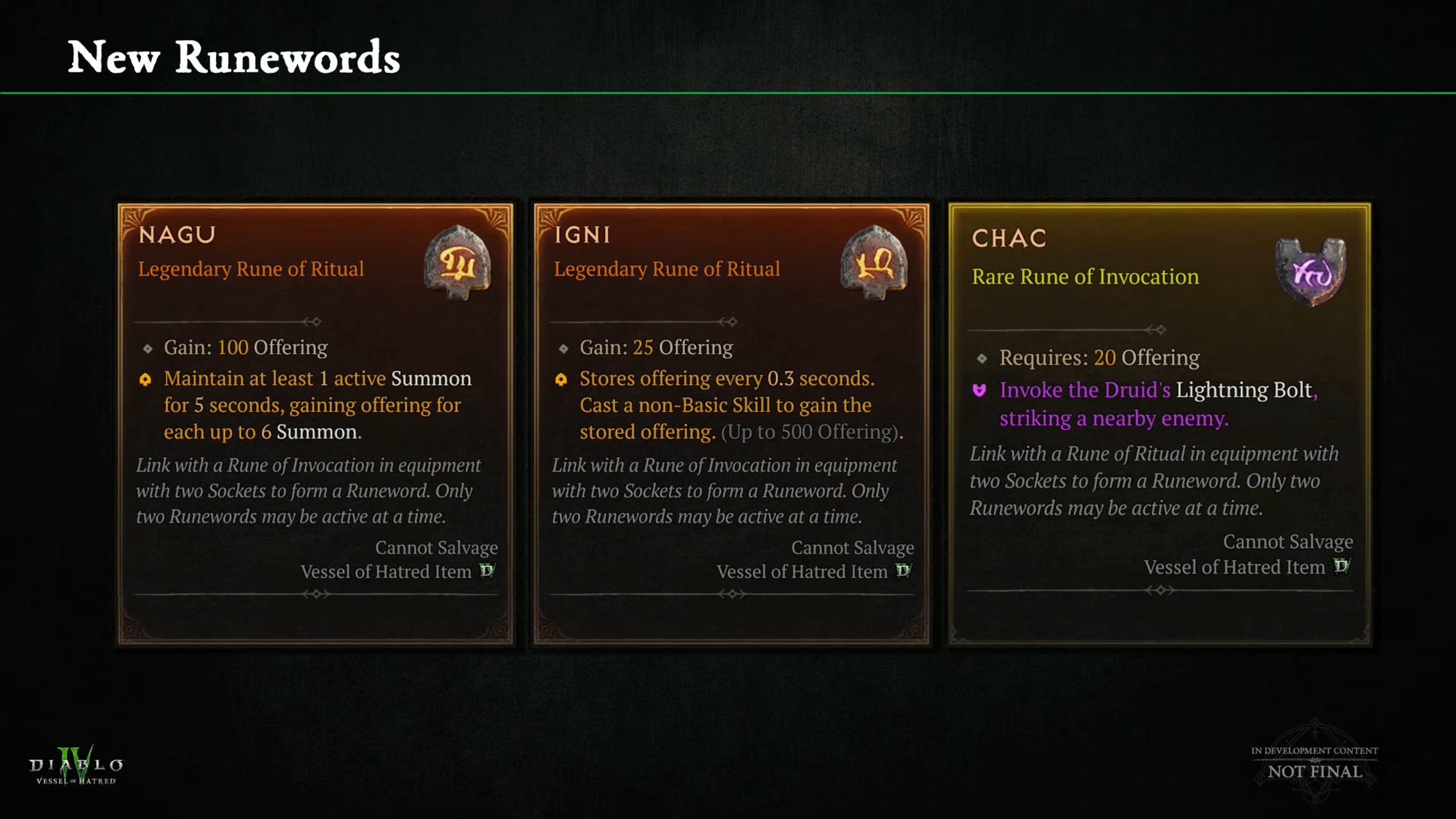 Diablo 4 runeword'leri yama 2.1'e ekleniyor