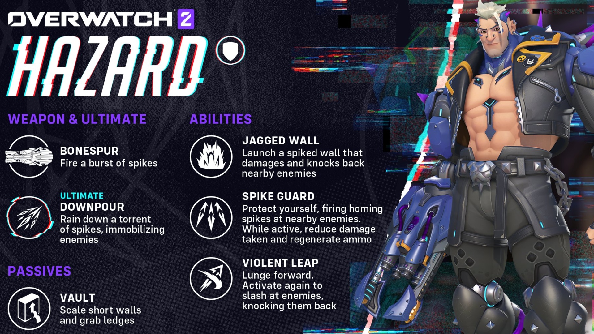 Overwatch 2 Hazard: Overwatch 2'deki Hazard'ın formasıyla ilgili ayrıntıların yer aldığı grafik