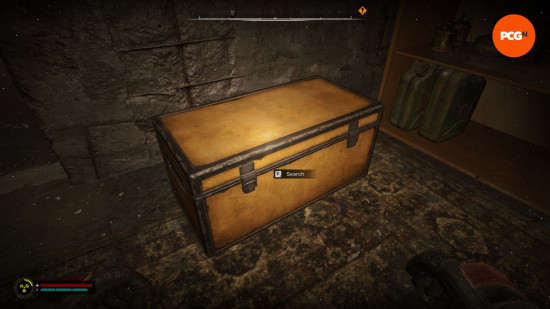 Stalker 2 zulası: büyük turuncu bir sandık.