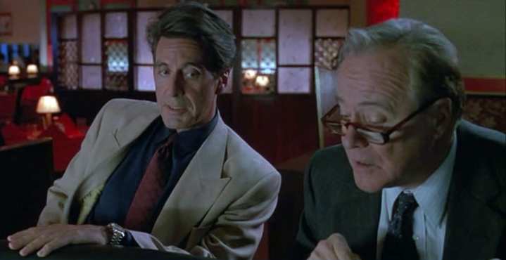 Glengarry Glen Ross'ta Al Pacino ve Jack Lemmon.