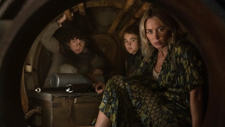 A Quiet Place Bölüm II'de Emily Blunt'ın Evelyn'i ailesini koruyor.