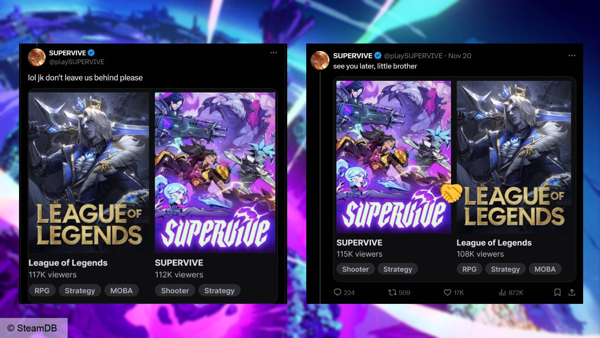 denetleme-açık-beta-röportaj-joe-tung Supevive Twitter hesabından Twitch'te League of Legends'ı yakalama konusunda şaka yapan iki tweet