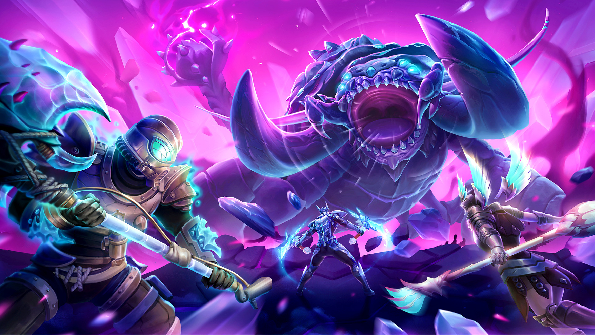 Dauntless Awakening güncellemesi - Bir grup avcı, dev, kükreyen bir yaratığın üstesinden gelir.