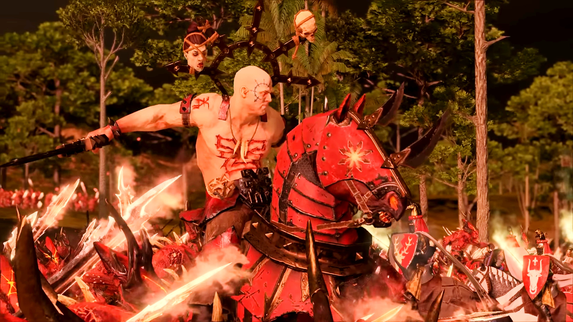 toplam savaş-savaş çekici-3-yıkım alametleri-dlc-khorne-kankonuşması Total War Warhammer 3 Omens of Destruction - yeni Khorne destek birimi Blood Speaker.