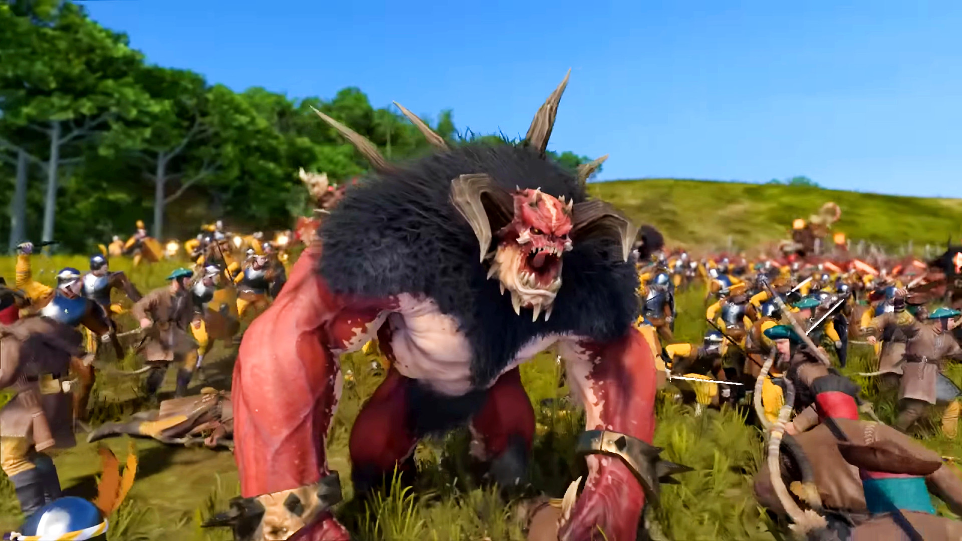 toplam savaş-savaş çekici-3-yıkım-khorne-kan canavarı Total War Warhammer 3 Omens of Destruction - Khorne'un kudretli, maymun benzeri Kan Canavarı.