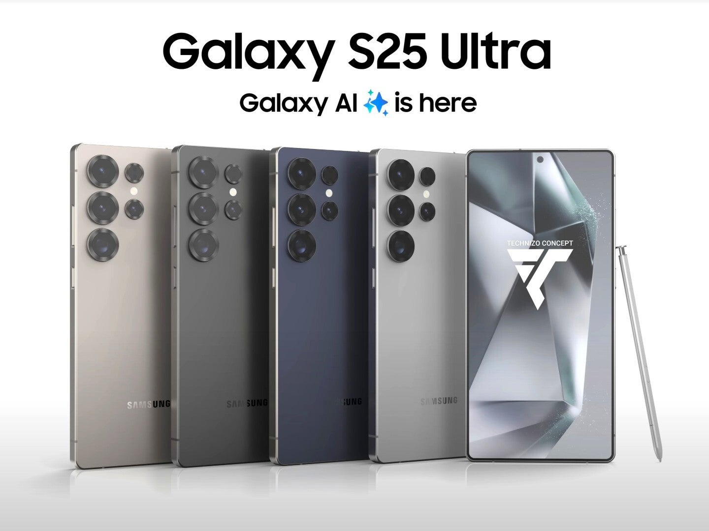 Galaxy S25 Ultra'nın tüm renkleri içeren render'ı sızdırıldı