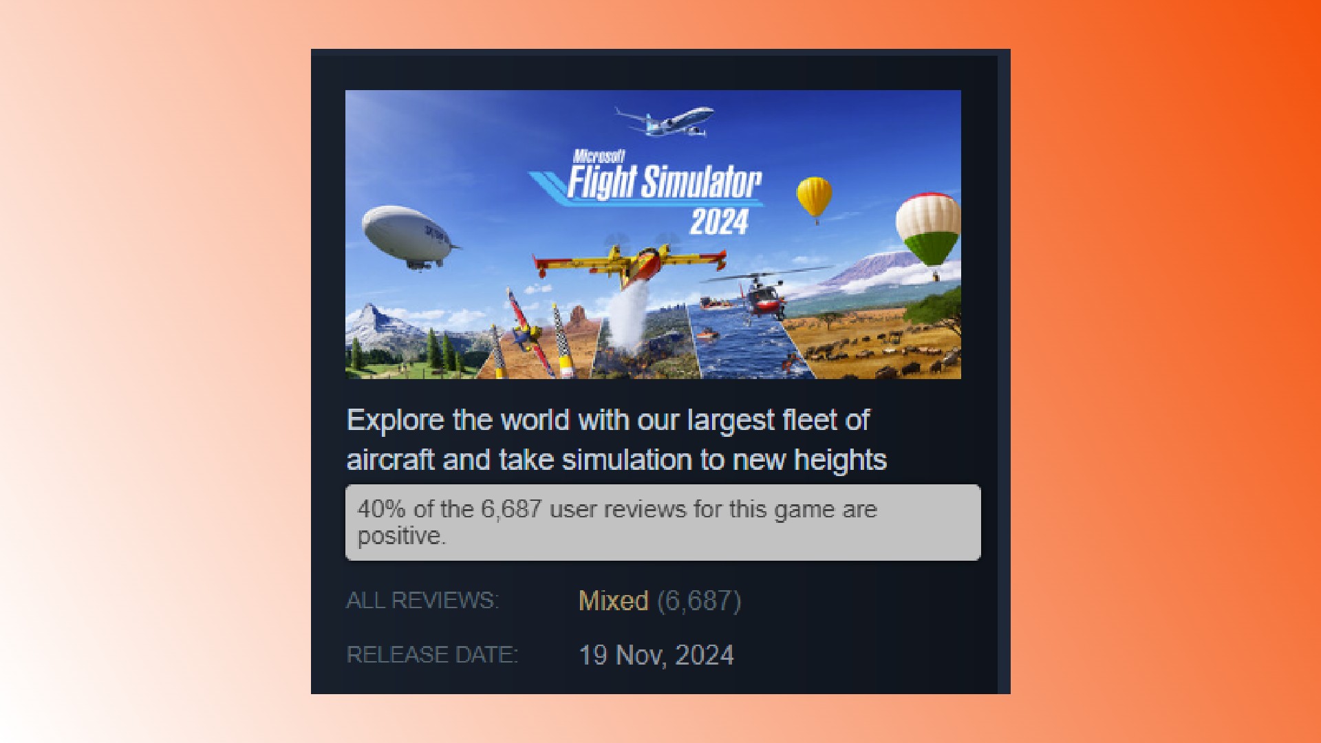 Microsoft Flight Simulator 2024 Steam incelemeleri: Simülasyon oyunu MSFS 2024 için derecelendirmeler