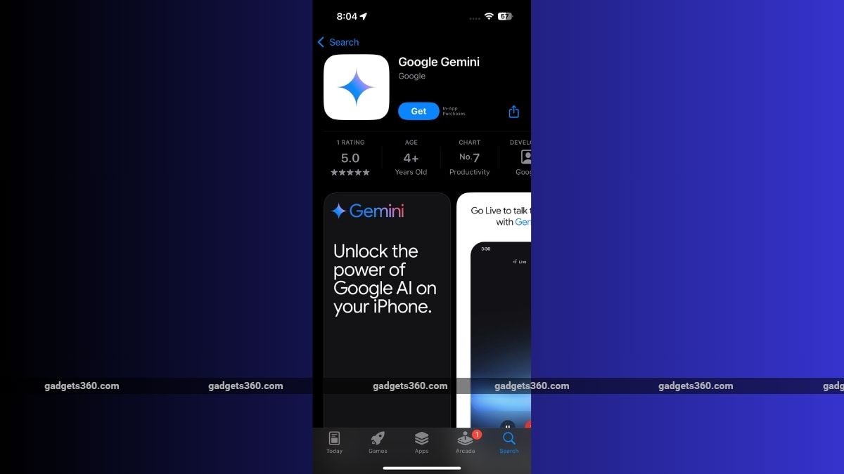 ios gadget'ları için Gemini Google Gemini