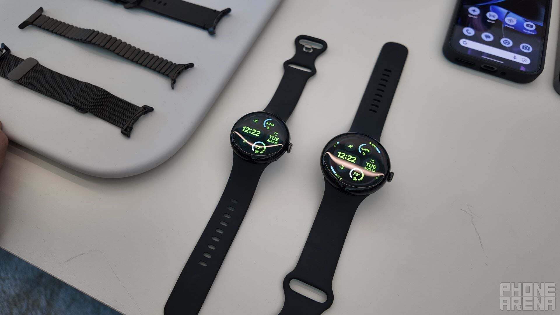 Pixel Watch 3'ün iki boyuttaki görüntüsü