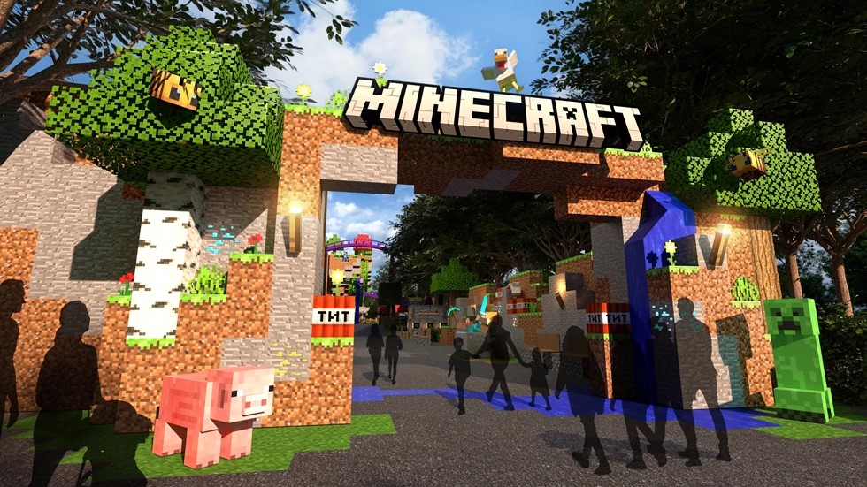 Minecraft tema parkının basın maketi