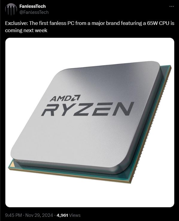 Fansız Teknoloji fansız Ryzen PC