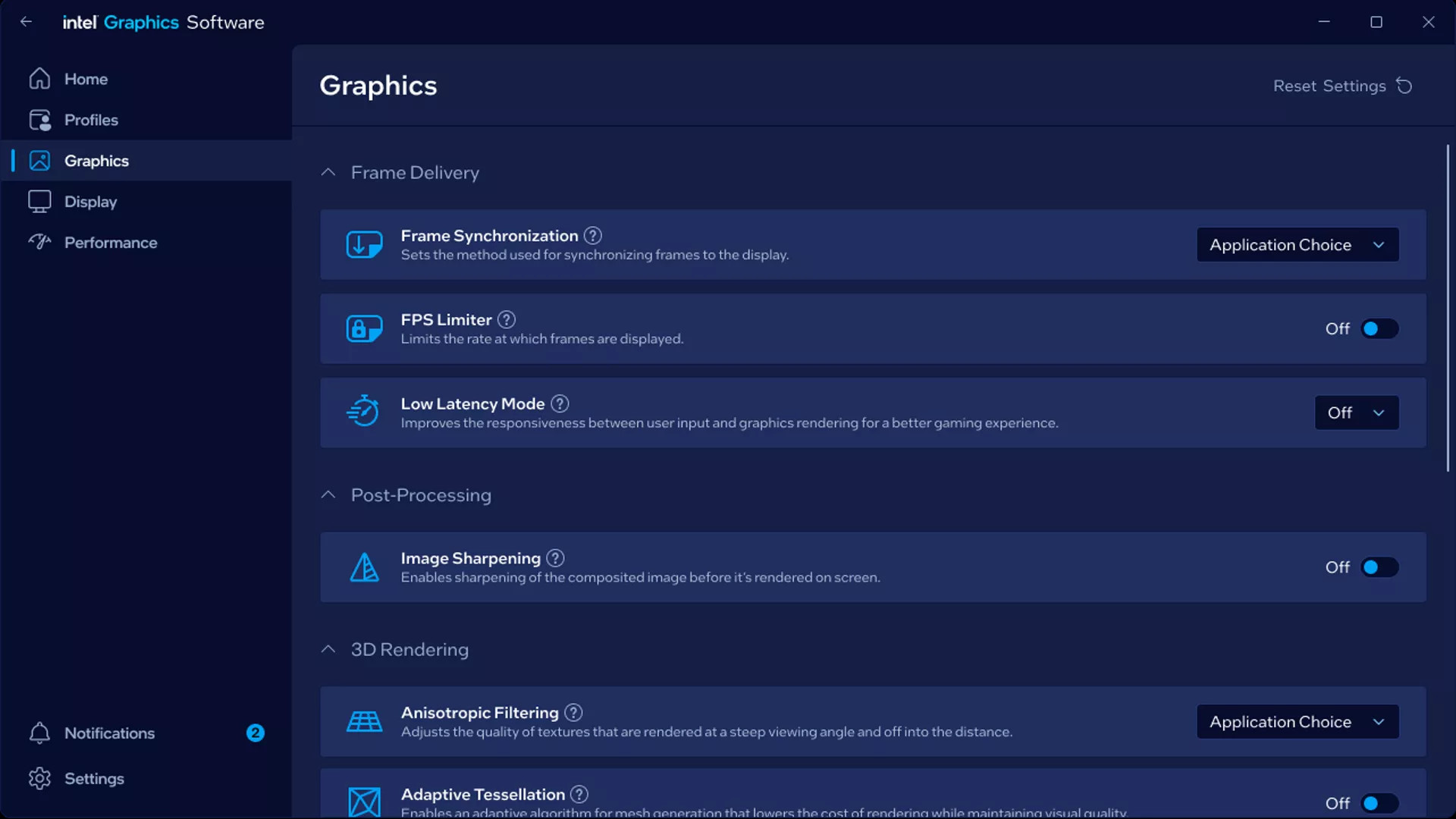 Intel'in yeni Grafik Yazılımı uygulaması