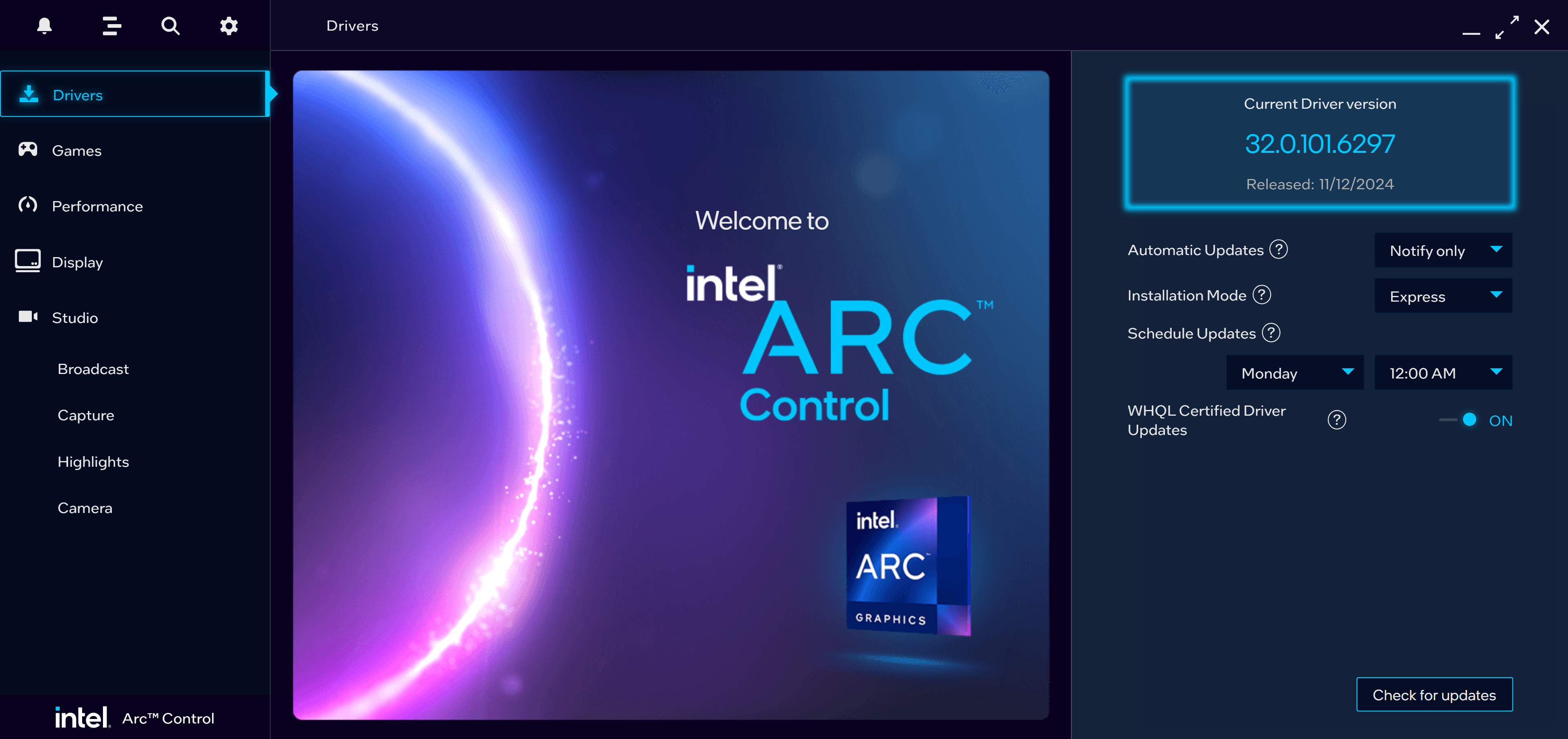 Intel Ark Kontrolü