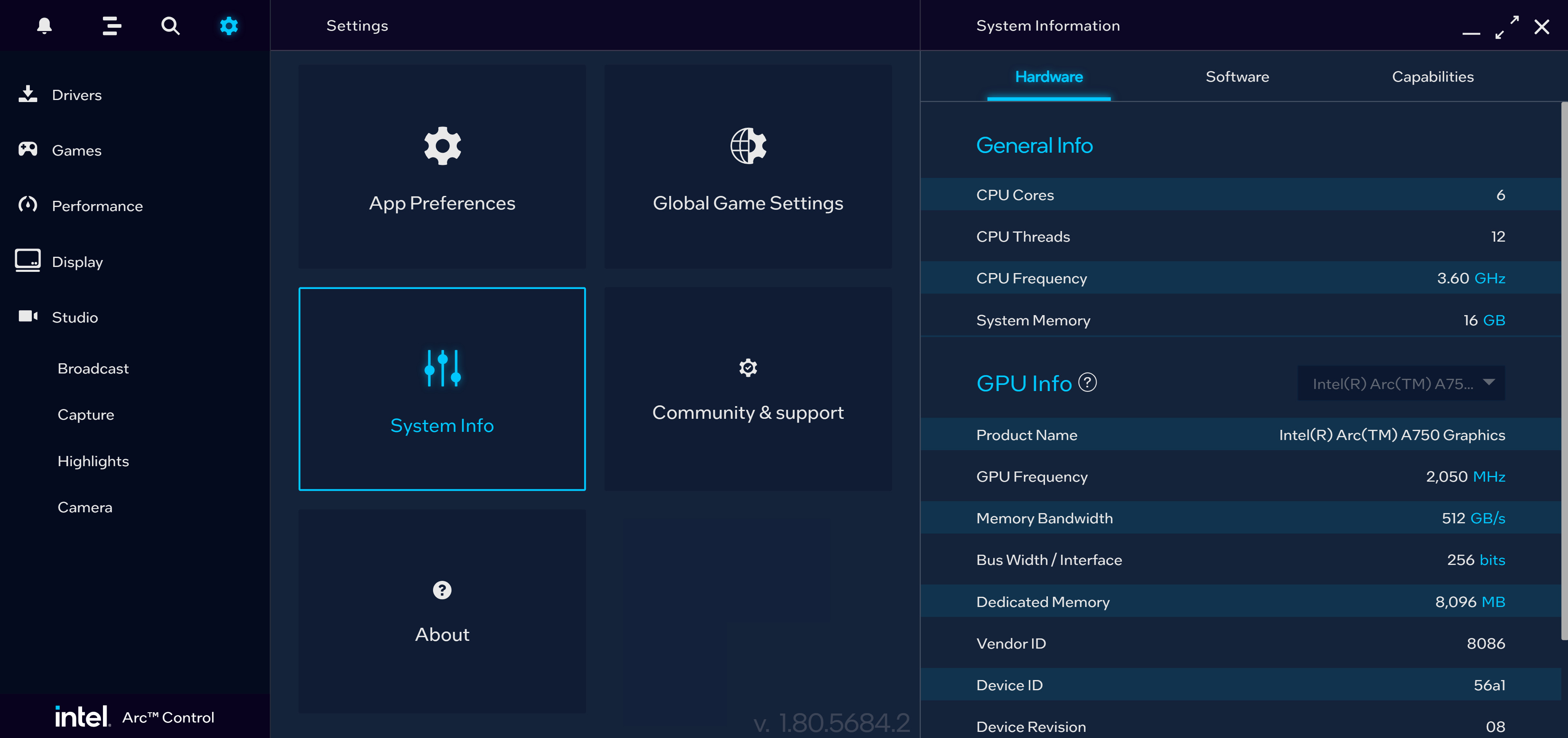 Intel Ark Kontrolü