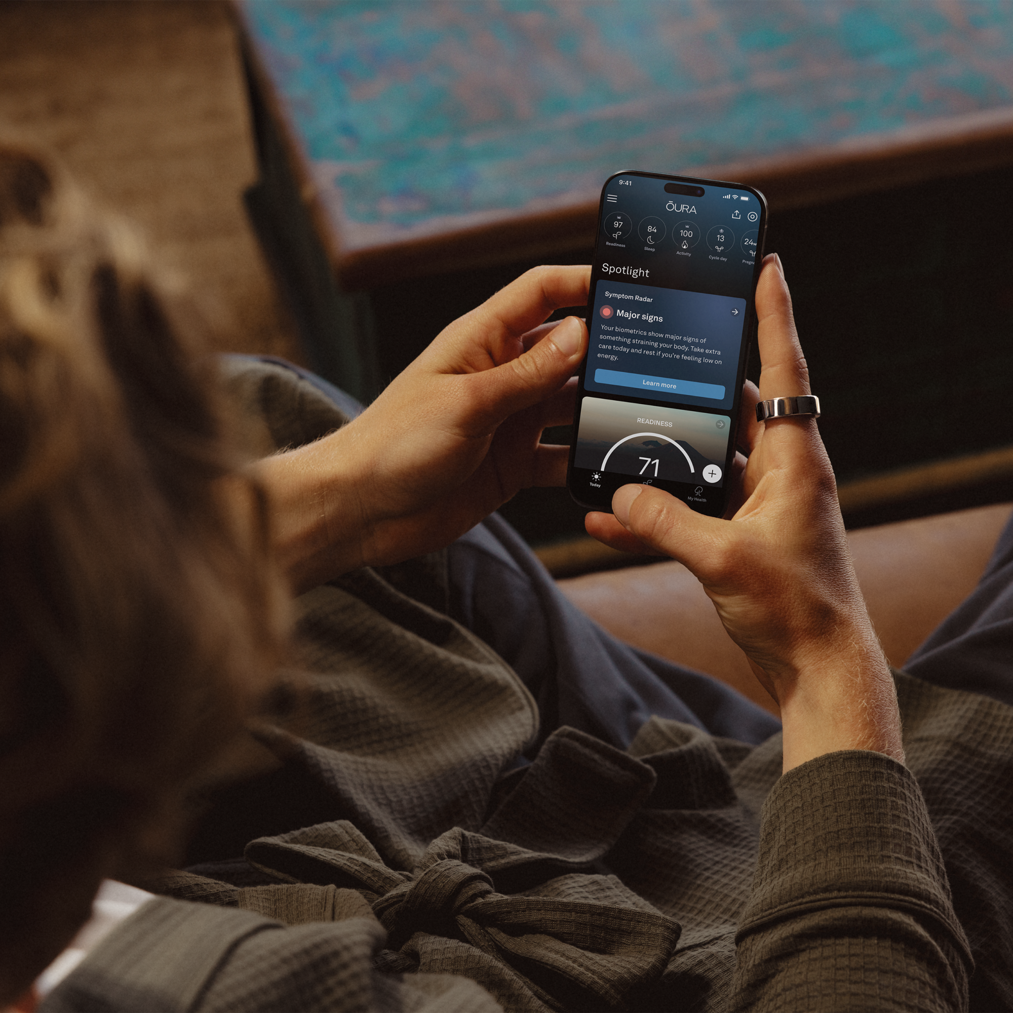 Doğrudan Oura uygulamasından Symptom Radar'a kolayca erişebilirsiniz. | Resim kredisi – Oura - Oura'nın en son özelliği Samsung'u akıllı yüzük yarışında geride bırakıyor