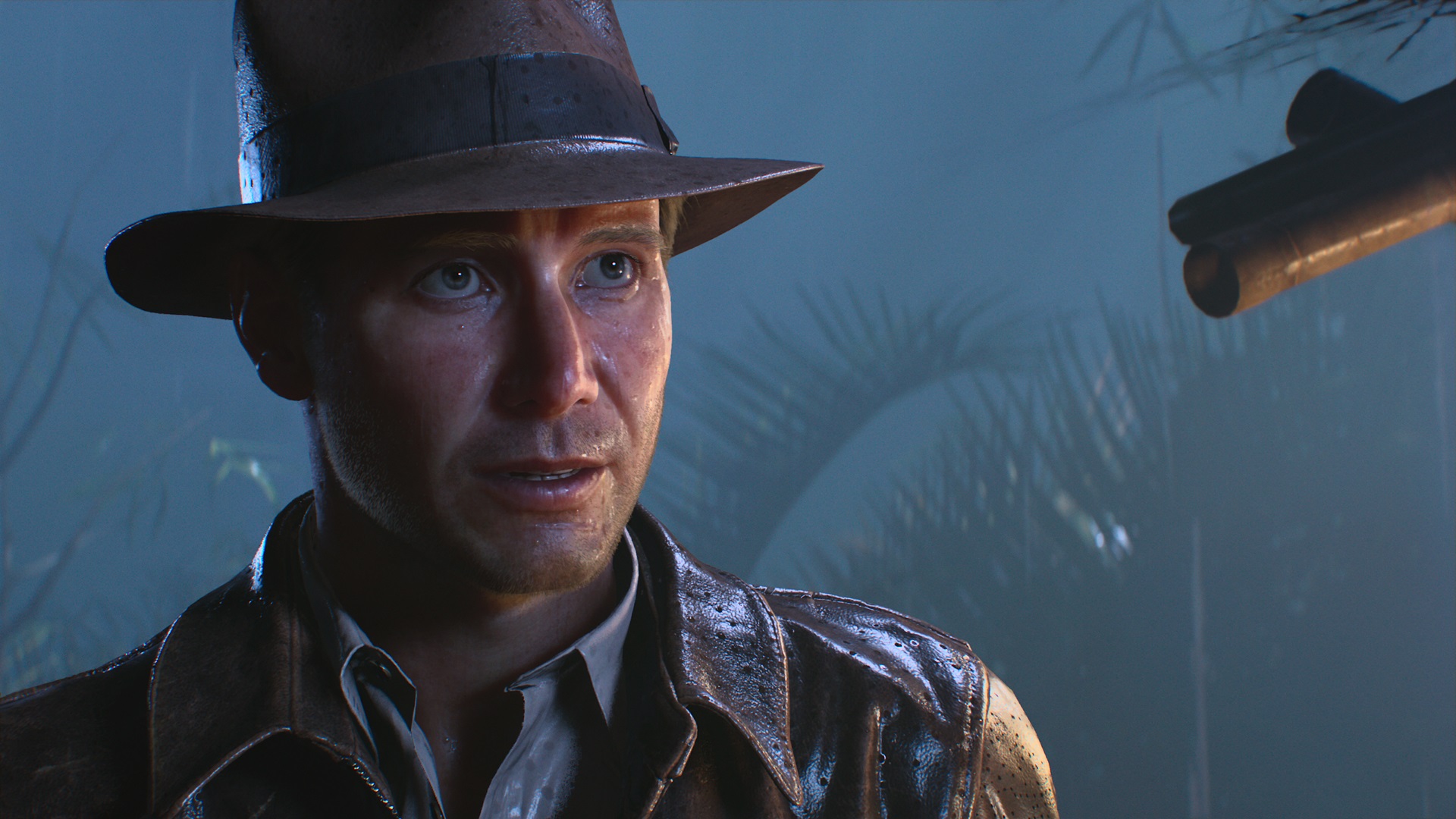 Indiana Jones ve Great Circle'da yağmurda Indy