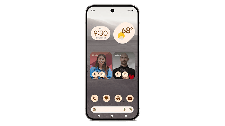 Pixel telefonda yeni, daha basit Basit Görünüm Teması