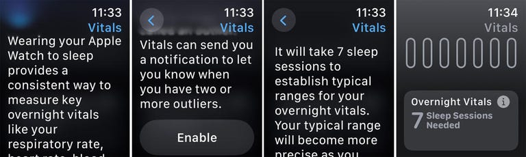 Vitals uygulamasını başlatın