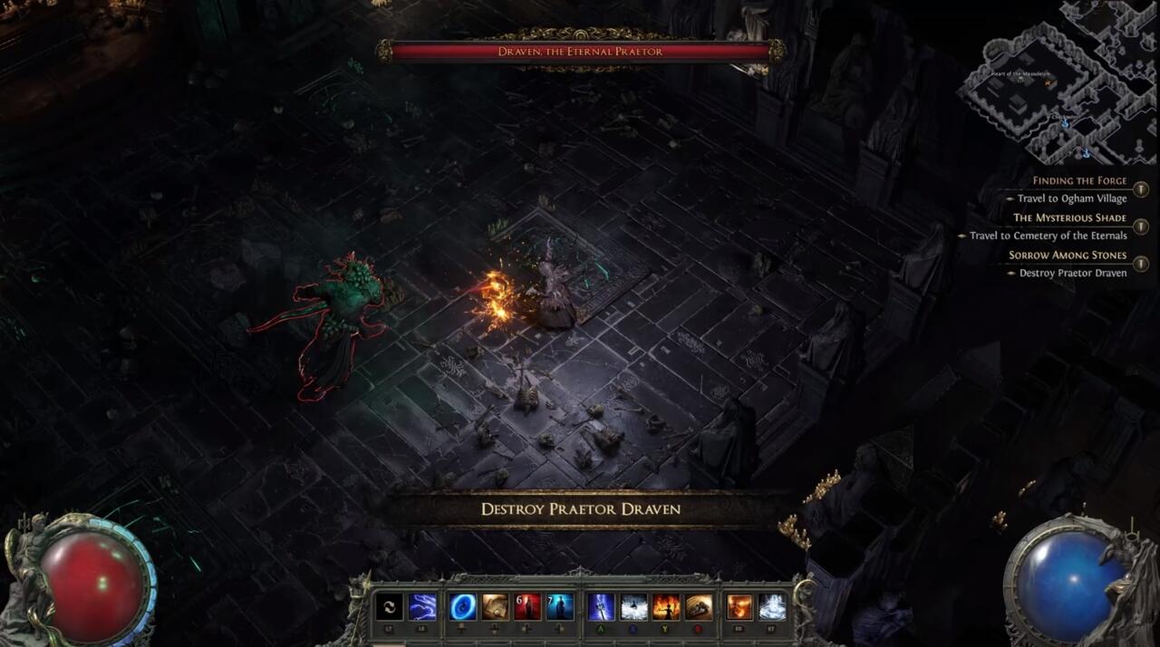 Ebedi Praetor Draven'la savaşmak.