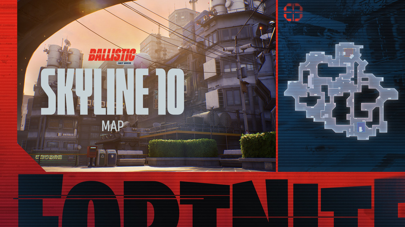 Fortnite Ballistic'ten 11 Aralık'ta açılacak haritayı gösteren ekran görüntüleri.