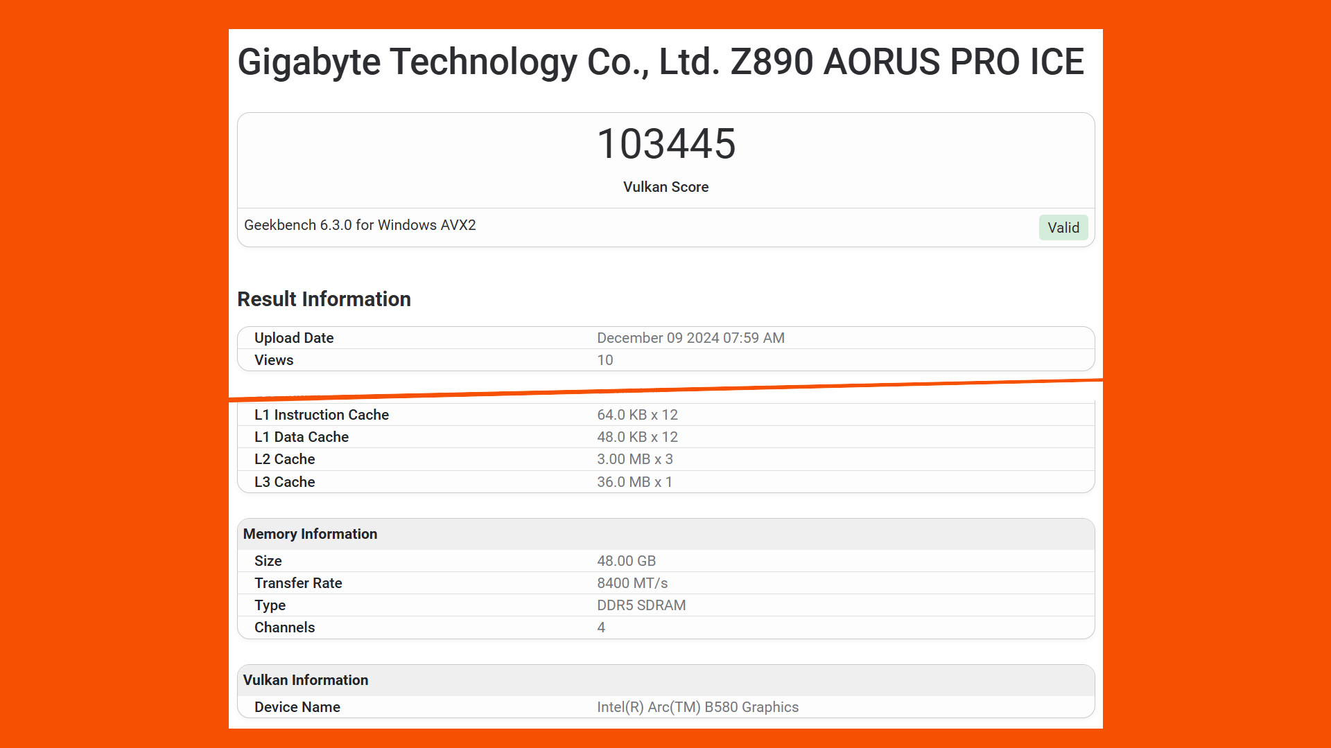 Intel b580 geekbench sızıntısı vulkan puanı Intel b580 geekbench sızıntısı vulkan puanı