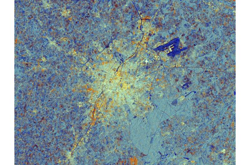 Brüksel, Belçika, Sentinel-1C tarafından ele geçirildi. Kredi: ESA tarafından işlenen, değiştirilmiş Copernicus Sentinel verilerini (2024) içerir Sentinel-1C ilk radar görüntülerini yakaladı