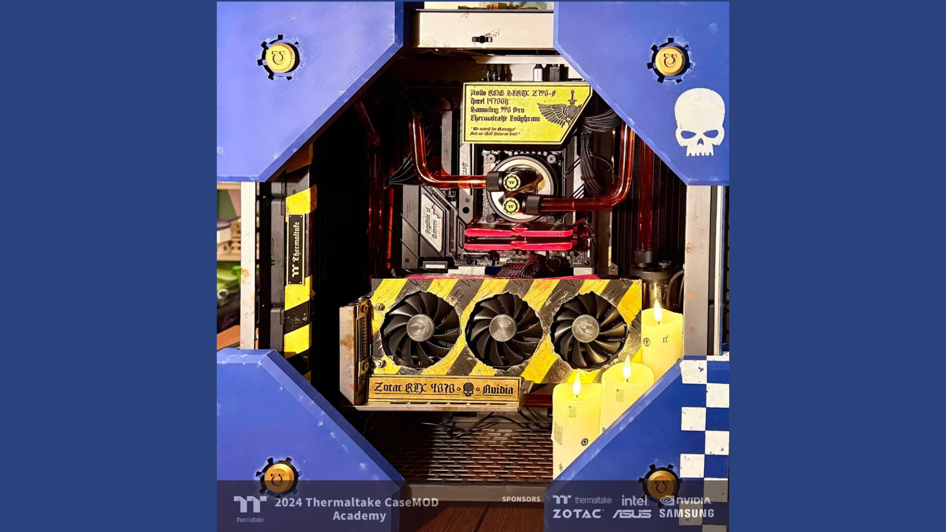 termaltake-warhammer-oyun-bilgisayar bileşenleri Thermaltake Warhammer 40K oyun bilgisayarı yapısının dahili bileşenleri