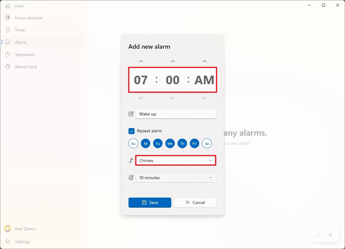 Alarm yapılandırması