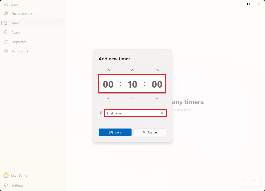 Windows 11 zamanlayıcı yapılandırması