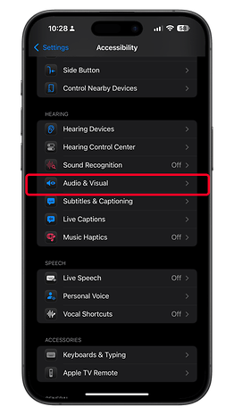iOS 18 erişilebilirlik ayarları ekranı.
