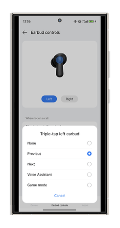 OnePlus Nord Buds 3 Pro için ayarlar ekranı.