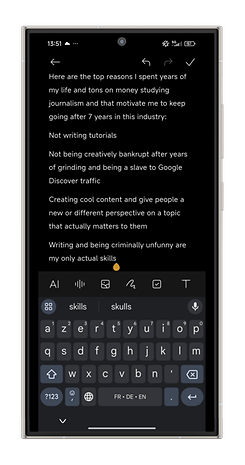 HyperOS'un AI not alma özelliğini gösteren bir Xiaomi akıllı telefondan alınan ekran görüntüsü.