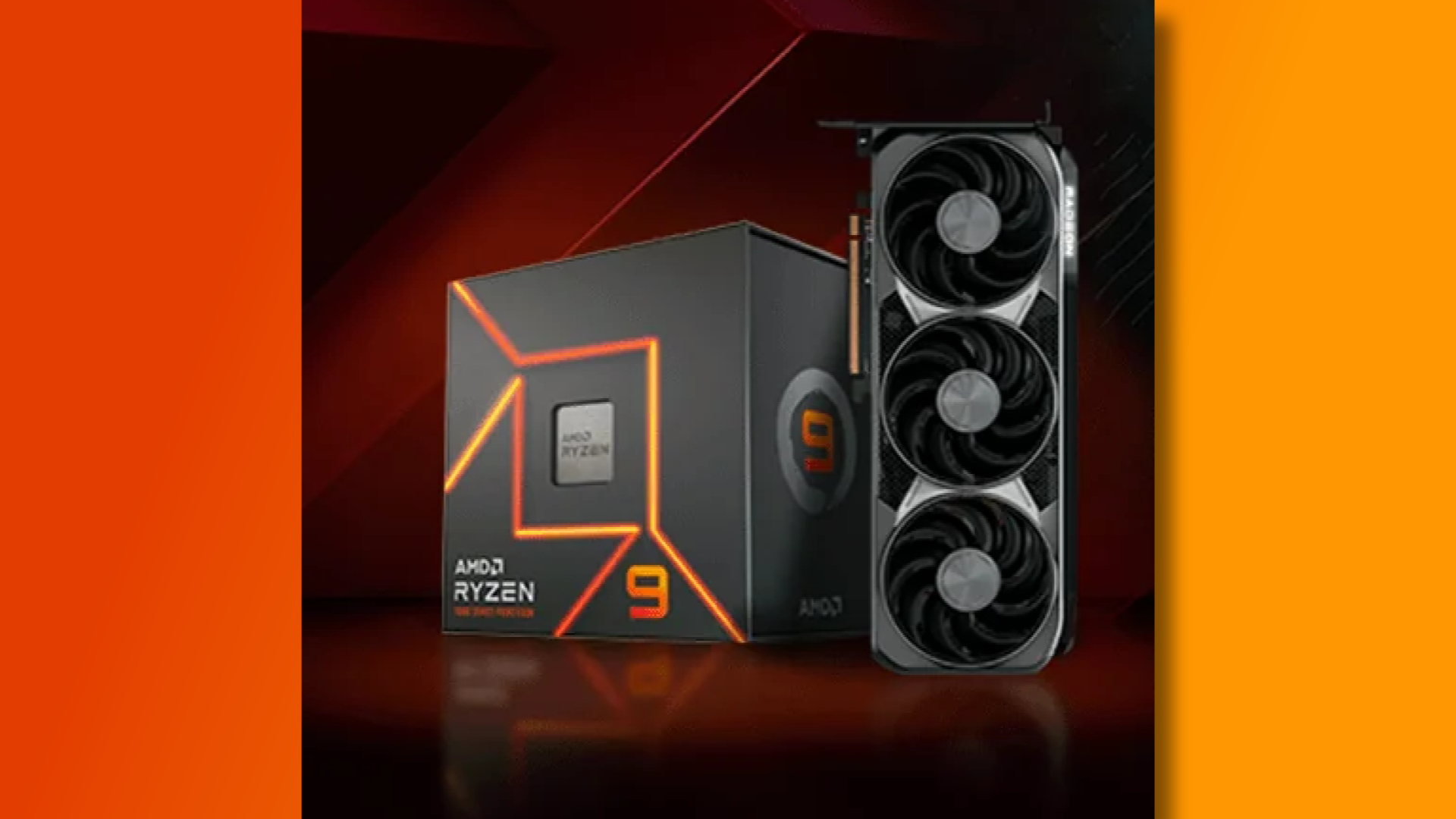 rx-9070xt-oluşturma-yakın çekim Reddit'teki kilitli AMD sosyal medya reklamından, yayınlanmamış bir GPU görselini gösteren yakın çekim