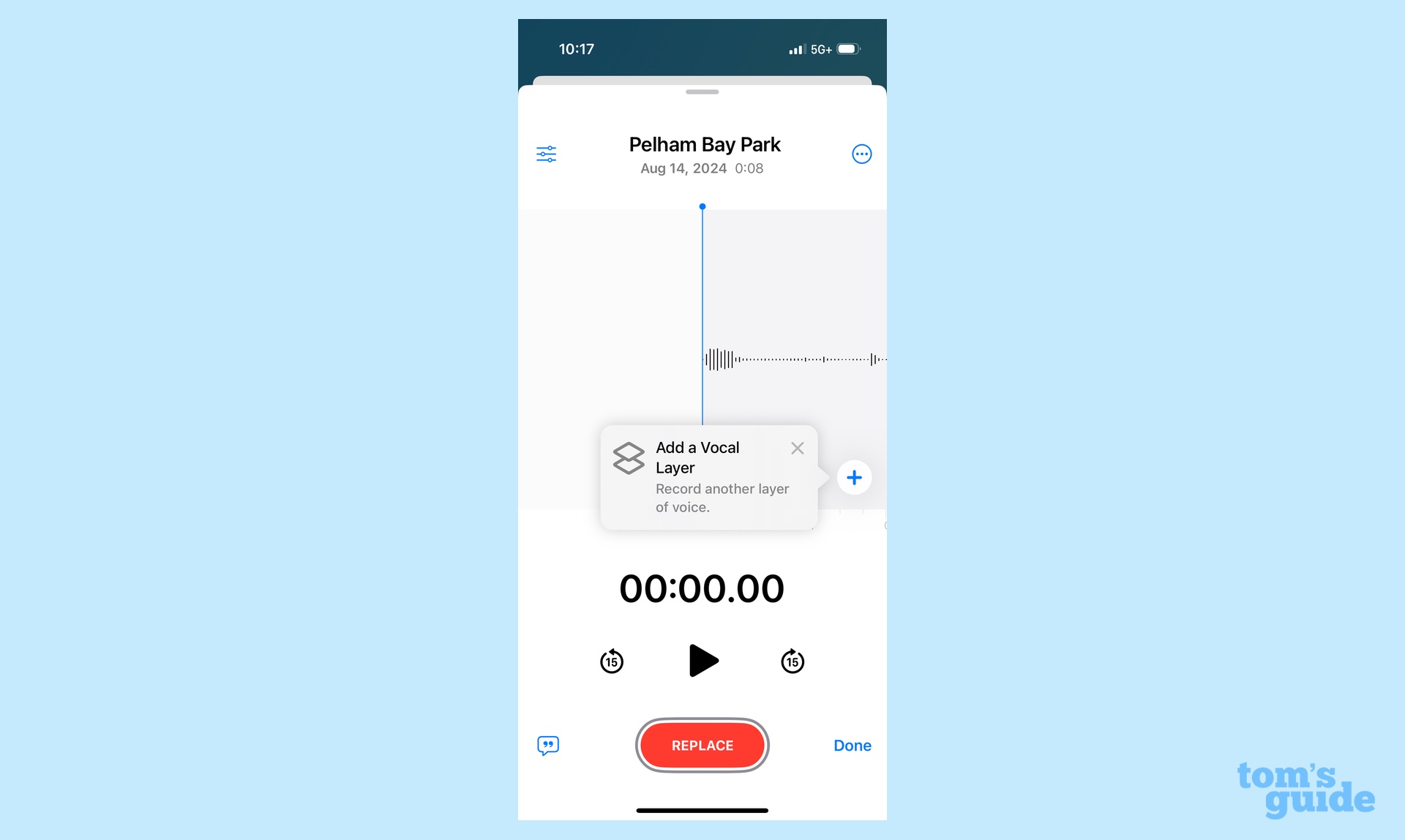 ios 18.2 çalıştıran bir iPhone'da çok kanallı sesli notlar