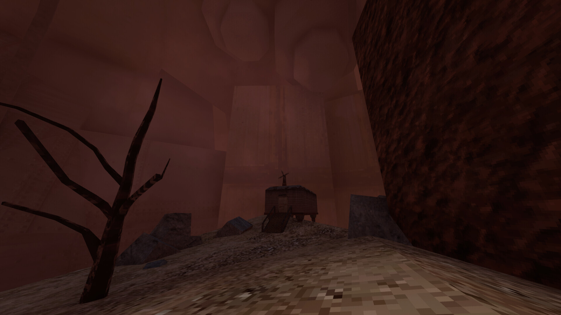 lorns-lure-steam-korku-oyunu-fps-en iyi-2024-3 Bir karakter dumanlı kahverengi bir alandan geçiyor