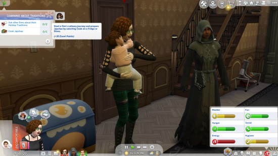the-sims-4-ölüm-1 (1) sims 4 life and death, bir sim'in ölmekte olduğunu ve arkadaşının hayatları için yalvardığını gösteriyor