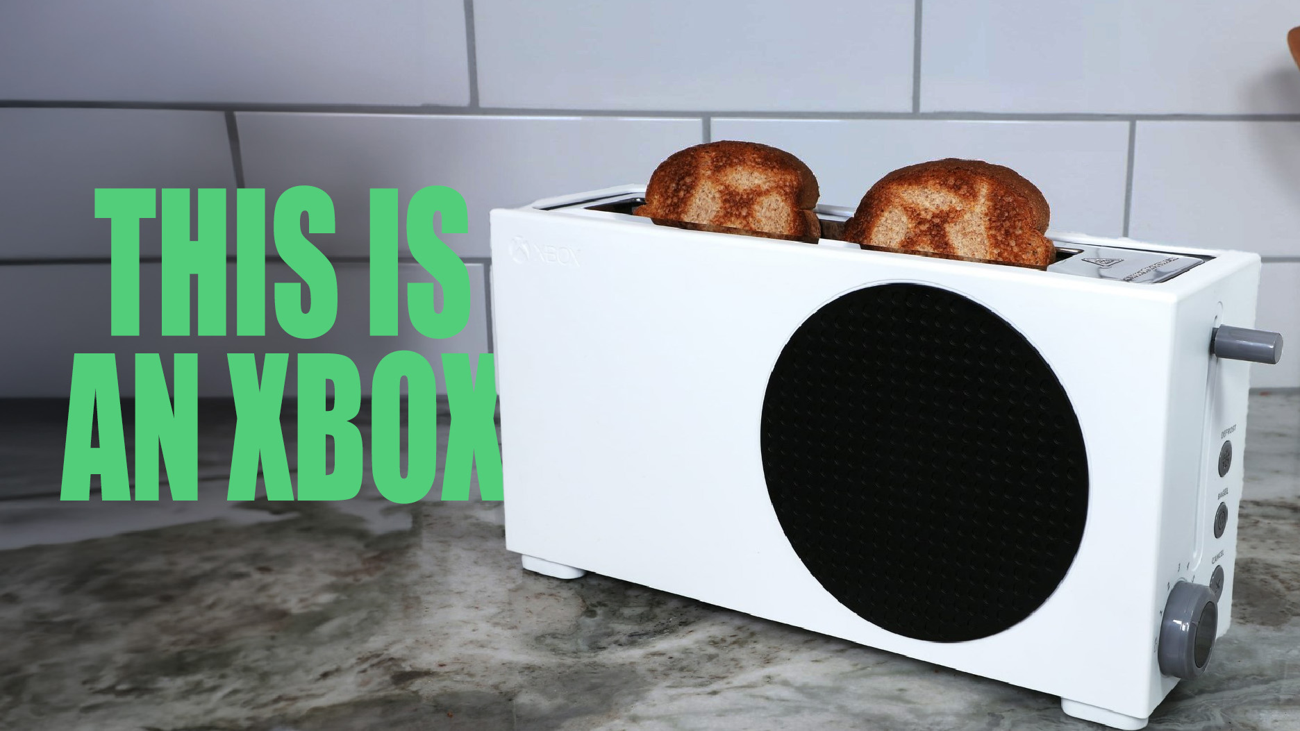 Microsoft'un parodisi "bu bir Xbox" ekmek kızartma makinesi içeren kampanya