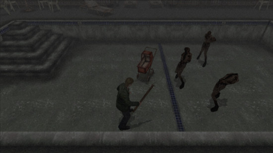 sessiz tepe-2-yeniden yapım-4 James, orijinal Silent Hill 2'de bir havuzda birkaç canavarla savaşıyor