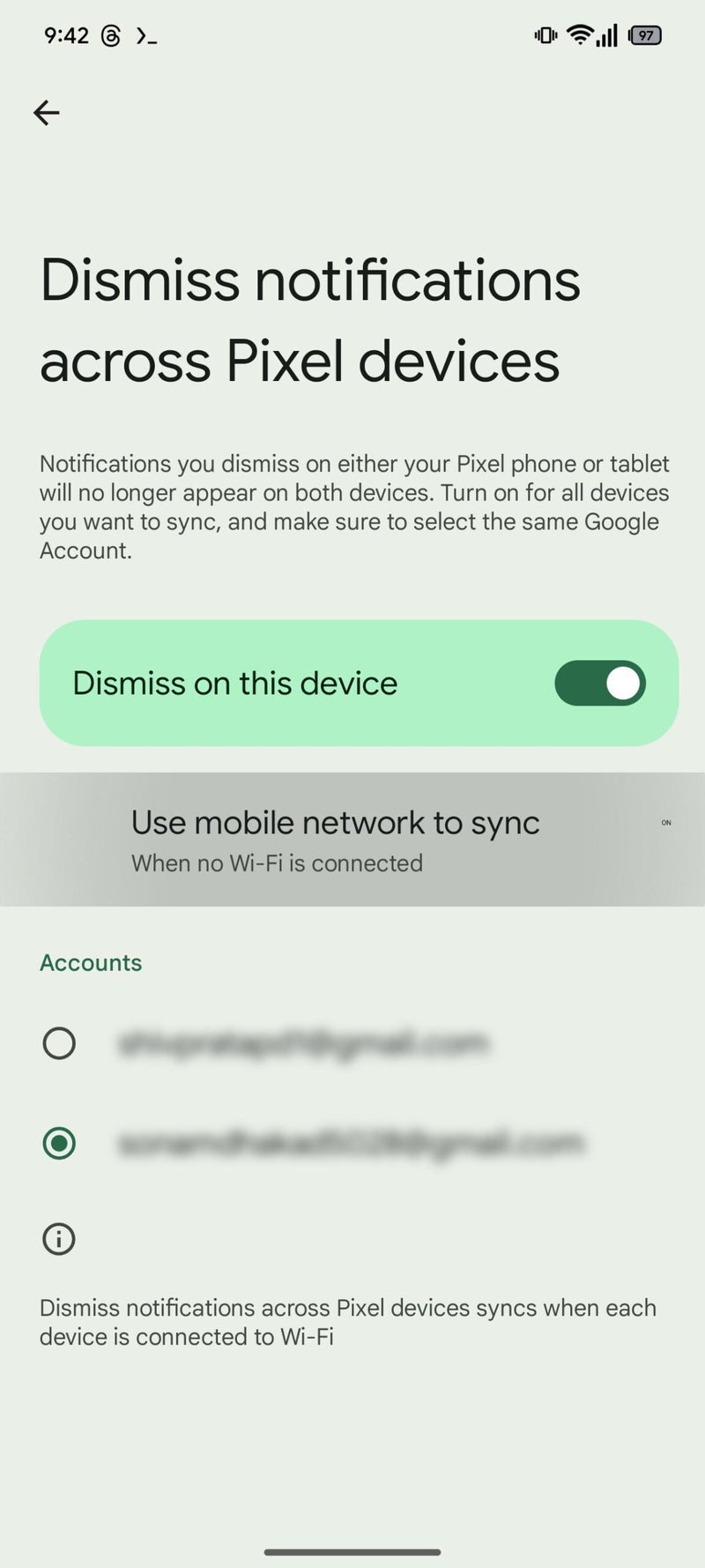 Android 15 Pixel bildirim senkronizasyonu geçişinin ekran görüntüleri
